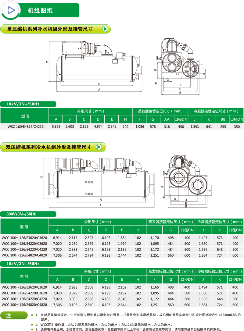 离心式冷水机组参数